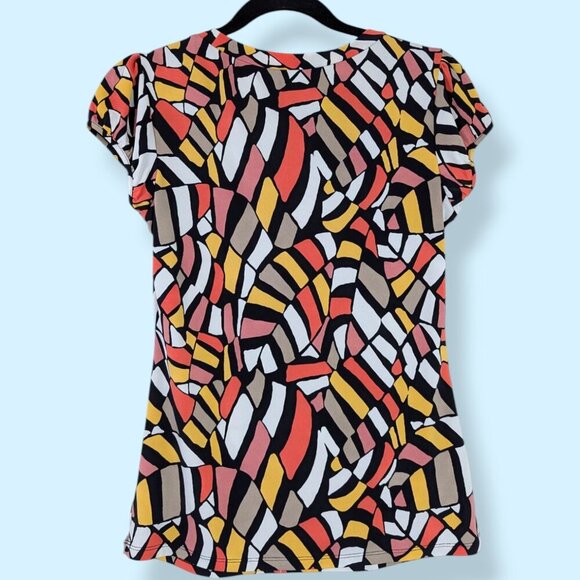 Worthington Colourful Abstract Top - Picture 5 of 6